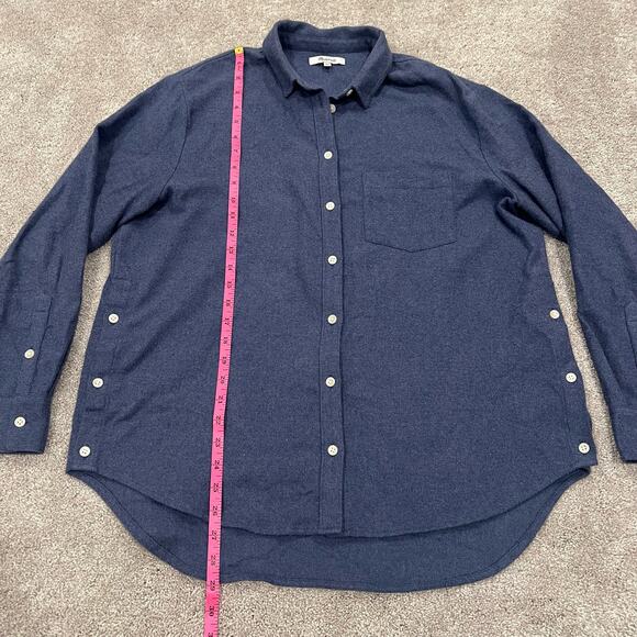 Madewell Women's Cotton Button Down Slate Blue Size‎ Medium - Picture 7 of 8
